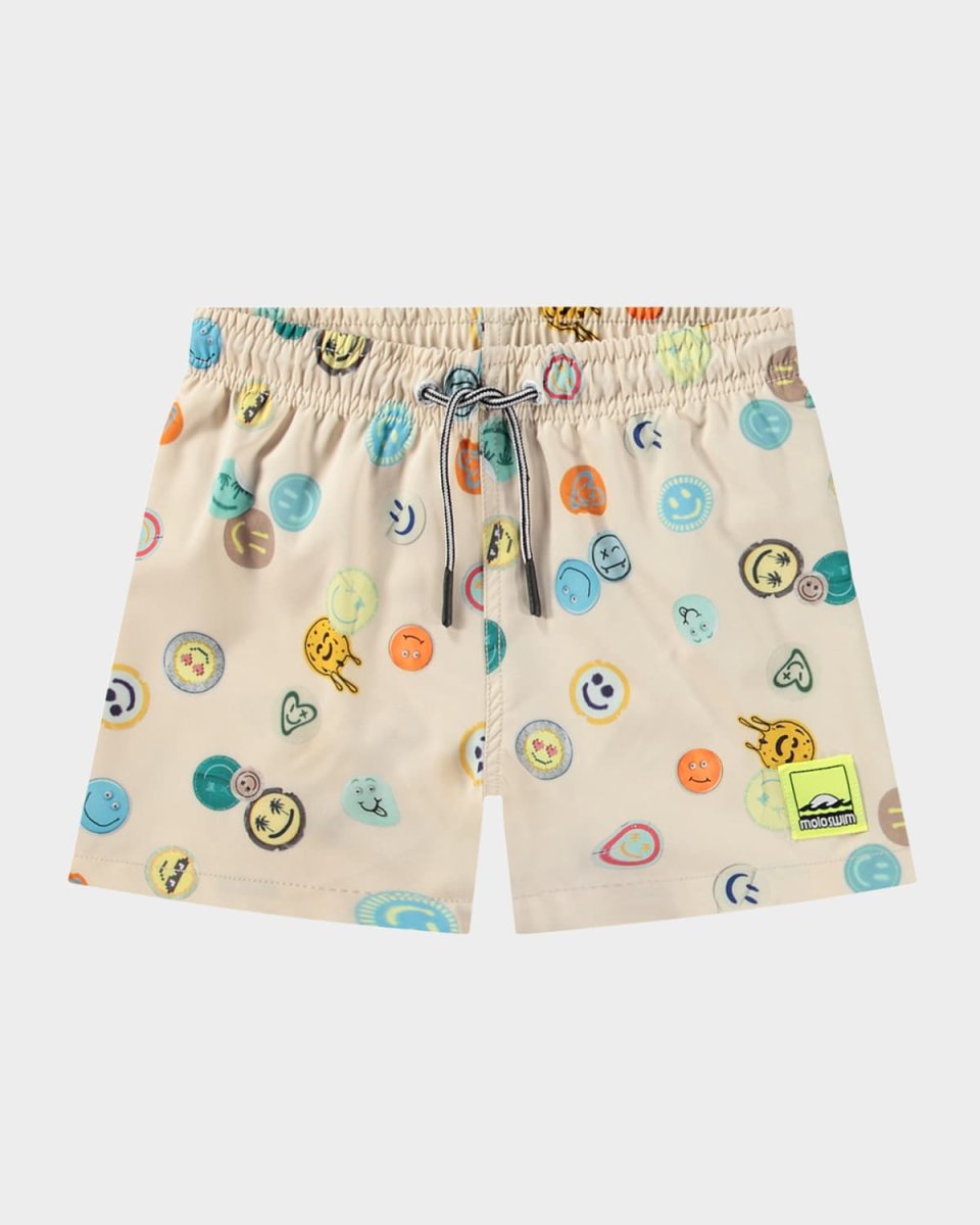 Boy's Niko Printed Swim Trunks, Size 7
